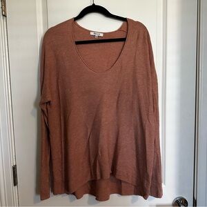 Madewell Scoop Neck Lightweight Sweater - Light Blush Pink